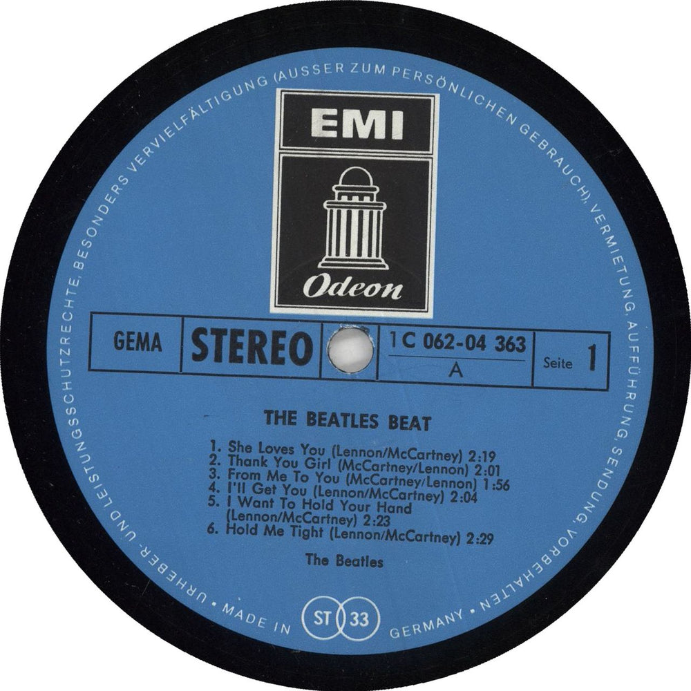 The Beatles The Beatles Beat - 2nd German vinyl LP album (LP record)