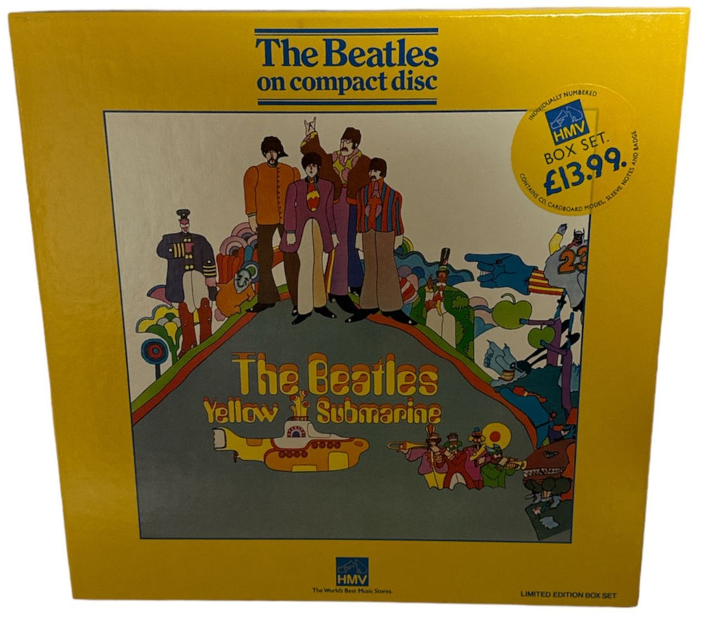 The Beatles Yellow Submarine - Hype stickered UK CD Album Box Set BEACD25/5