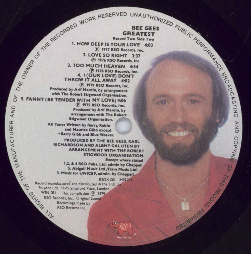 The Bee Gees Bee Gees Greatest - 1st UK 2-LP vinyl record set (Double LP Album) BGE2LBE830063