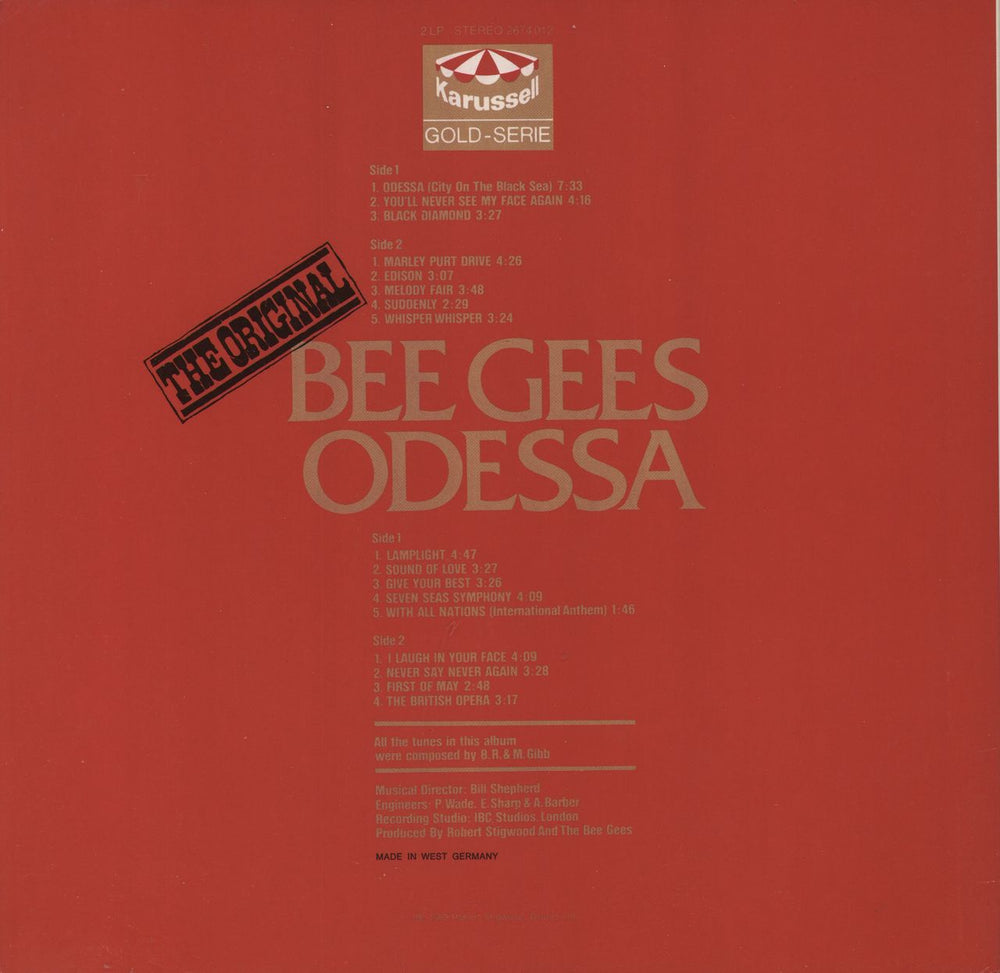 The Bee Gees Odessa German 2-LP vinyl record set (Double LP Album)