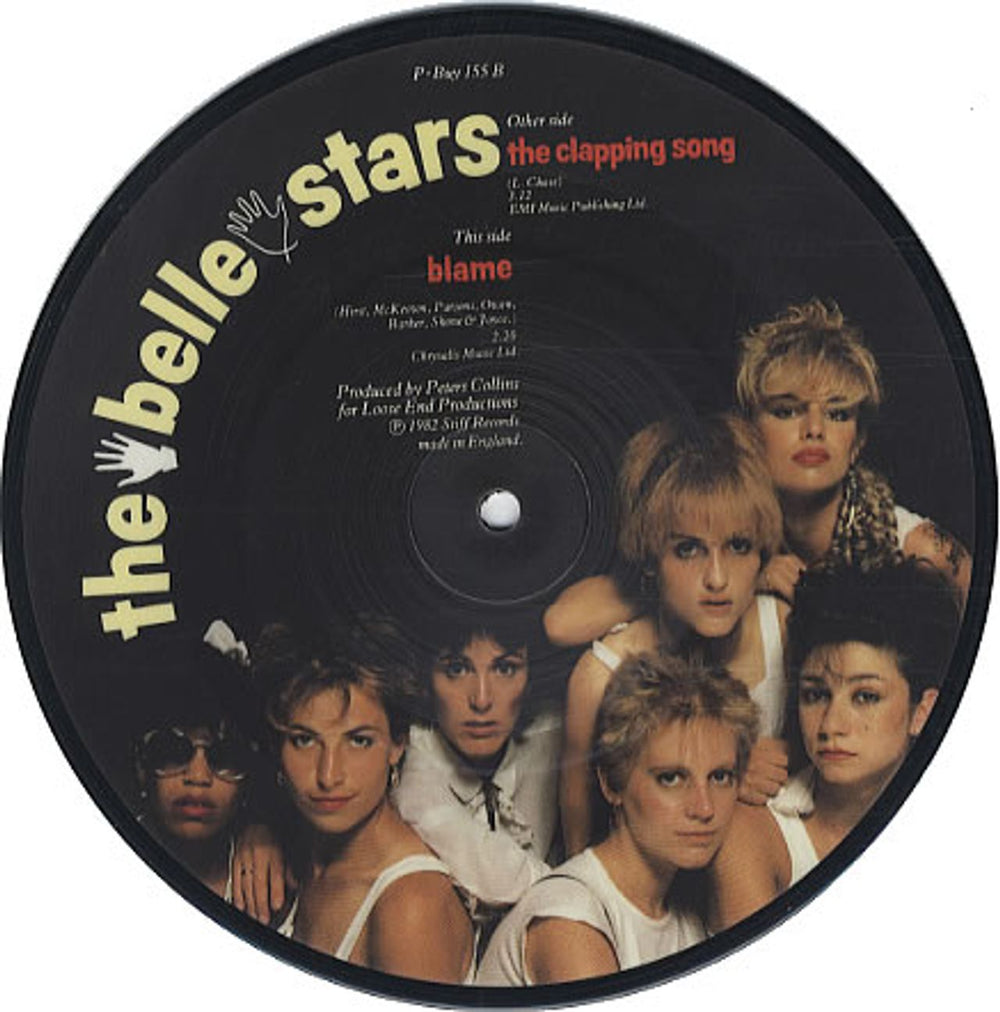 The Belle Stars The Clapping Song UK 7" vinyl picture disc (7 inch picture disc single) PBUY155