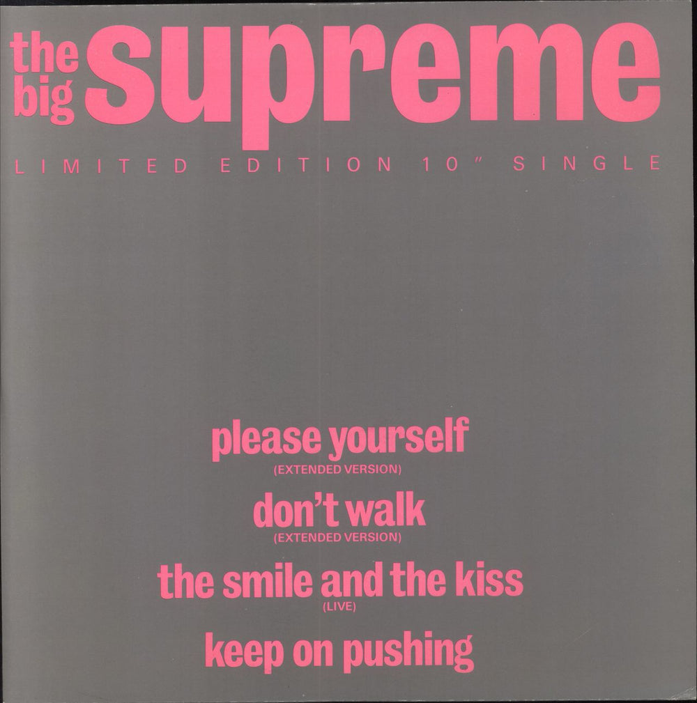 The Big Supreme Please Yourself UK 10" vinyl single (10 inch record) POSPT840