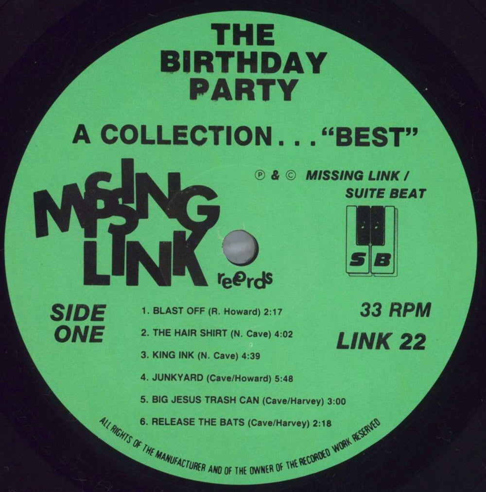 The Birthday Party A Collection... - EX US vinyl LP album (LP record) TBPLPAC823905