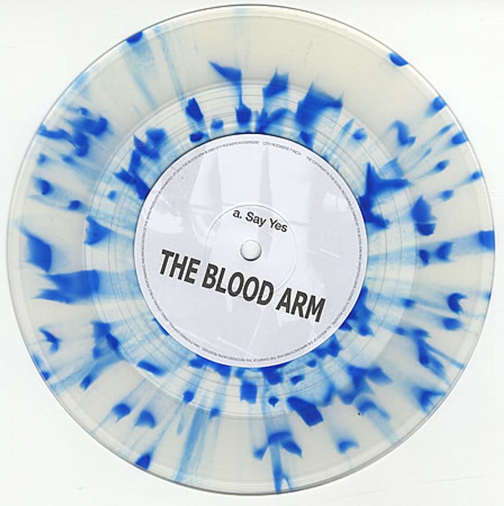 The Blood Arm Say Yes UK 7" vinyl single (7 inch record / 45) BM607SA395329