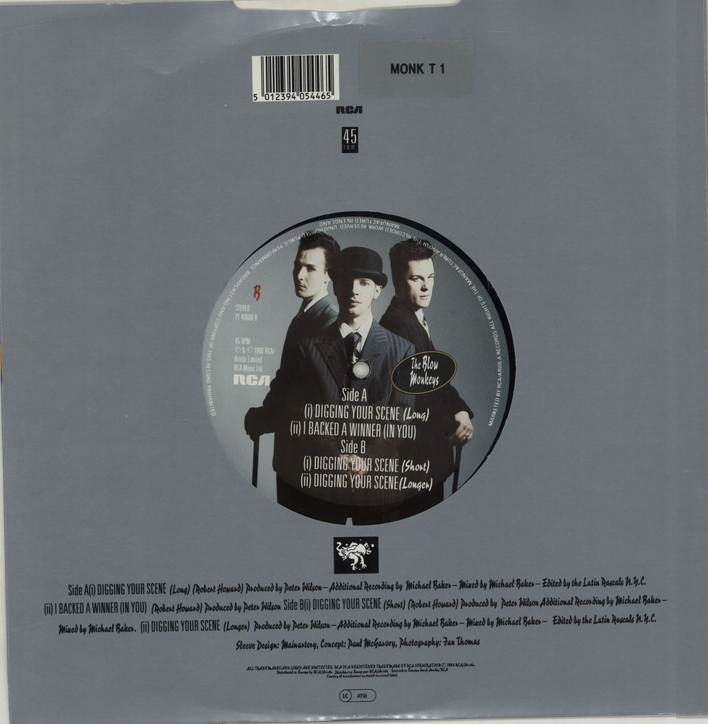 The Blow Monkeys Digging Your Scene - Die Cut Sleeve UK 12" vinyl single (12 inch record / Maxi-single) MONKT1