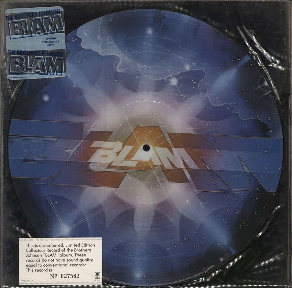 The Brothers Johnson Blam US picture disc LP (vinyl picture disc album) PR4714
