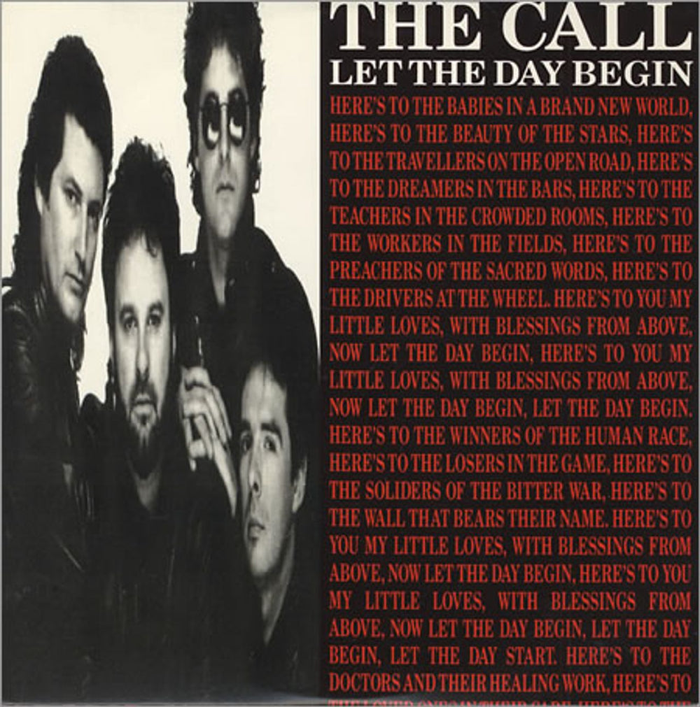 The Call Let The Day Begin UK CD single (CD5 / 5") DMCAT1362