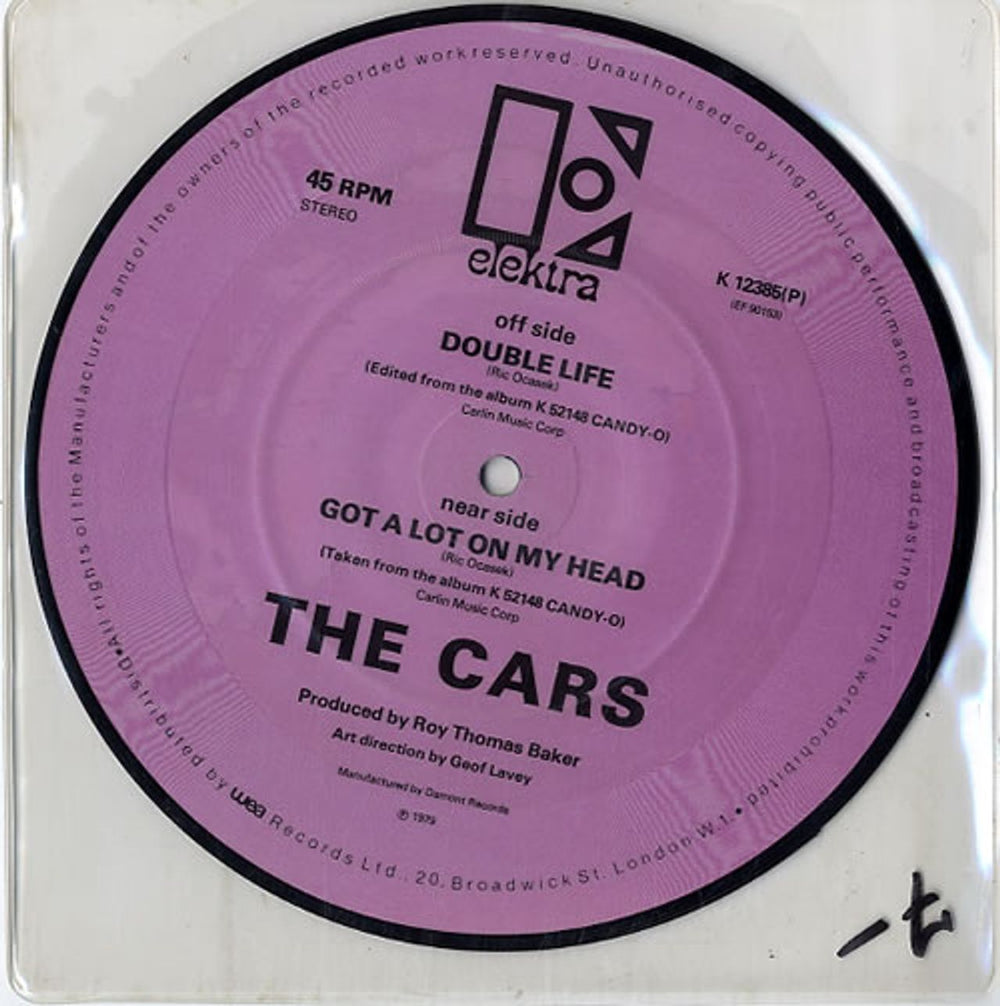 The Cars Double Life UK 7" vinyl picture disc (7 inch picture disc single) C-R7PDO629903