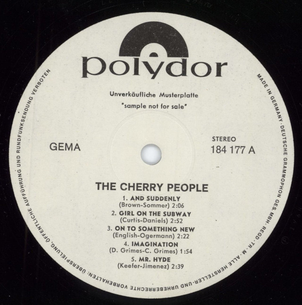 The Cherry People Cherry People - Sample German vinyl LP album (LP record) T45LPCH799306