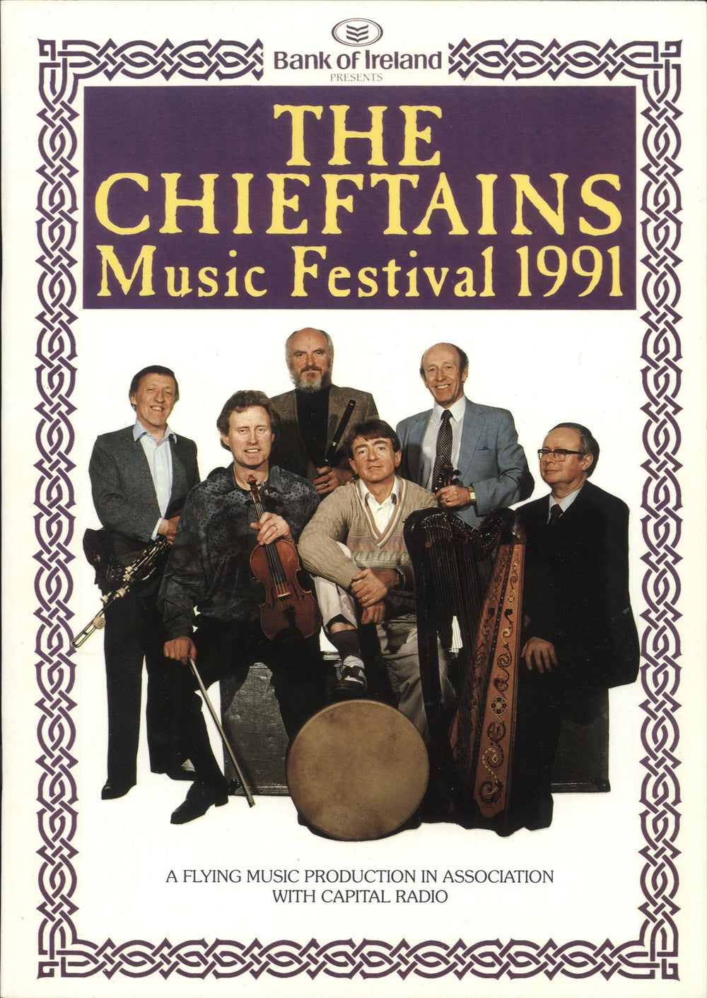 The Chieftains Music Festival 1991 UK tour programme TOUR PROGRAMME