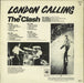 The Clash London Calling + Inners - TIV Etching - EX UK 2-LP vinyl record set (Double LP Album)