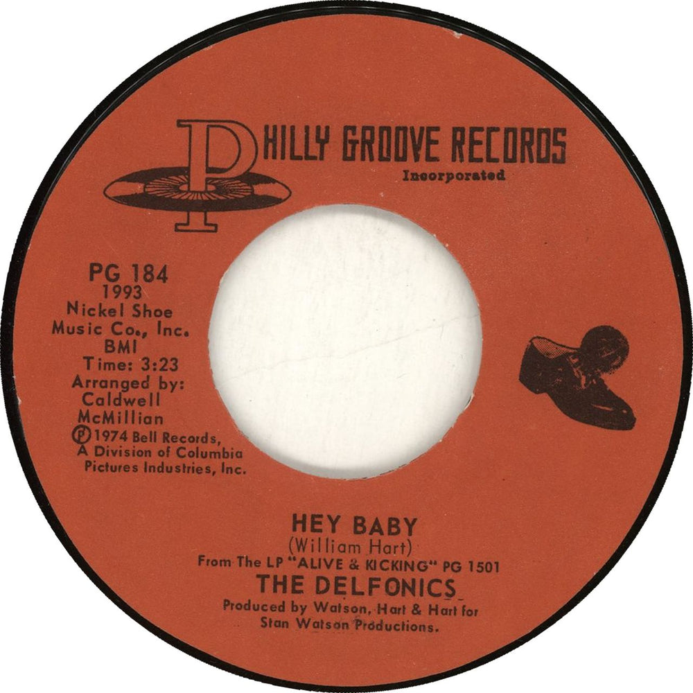 The Delfonics Hey Baby / Lying To Myself US 7" vinyl single (7 inch record / 45) PG184