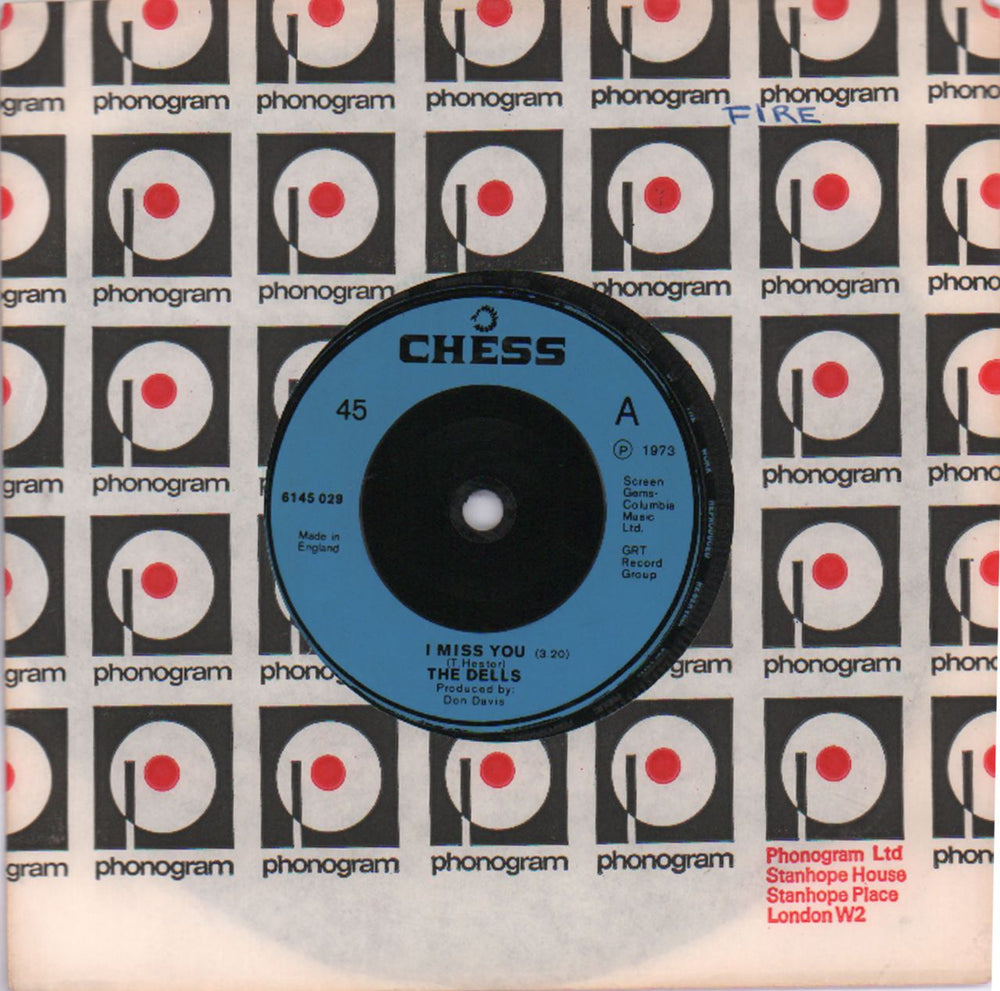 The Dells I Miss You UK 7" vinyl single (7 inch record / 45) 6145029
