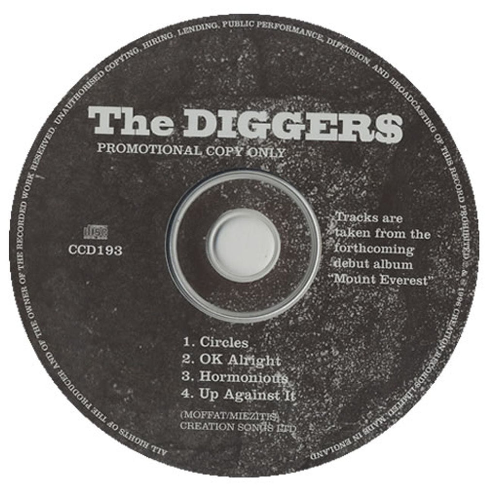 The Diggers Mount Everest Sampler UK Promo CD single (CD5 / 5") CCD193