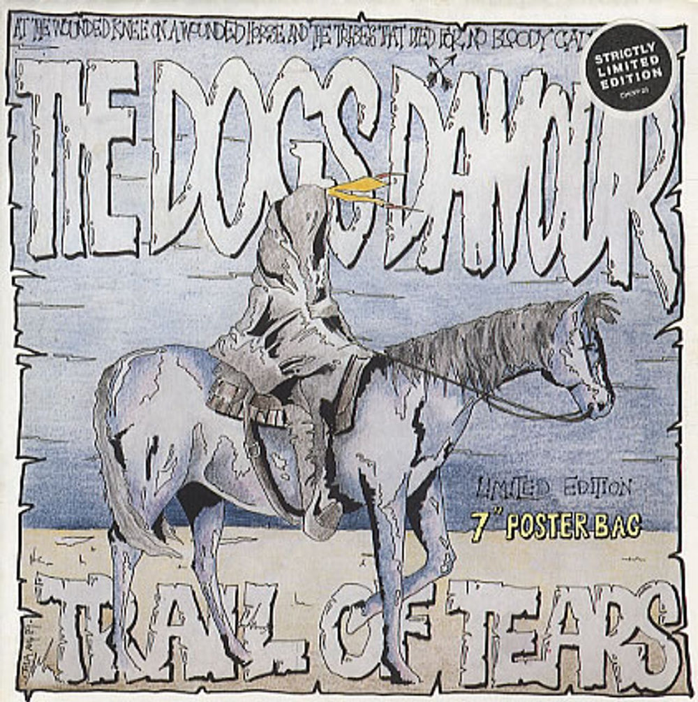 The Dogs D'Amour Trail Of Tears UK 7" vinyl single (7 inch record / 45) CHINP20