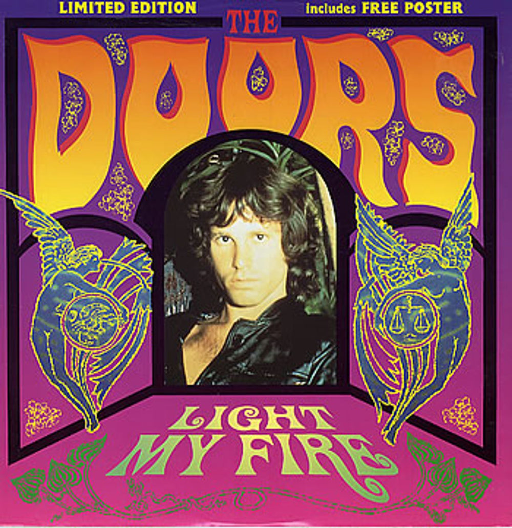 The Doors Light My Fire + Poster UK 12" vinyl single (12 inch record / Maxi-single) EKR125TW