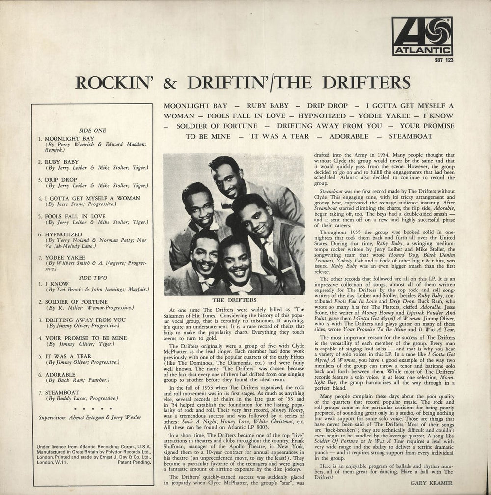 The Drifters Rockin' & Driftin' UK vinyl LP album (LP record)