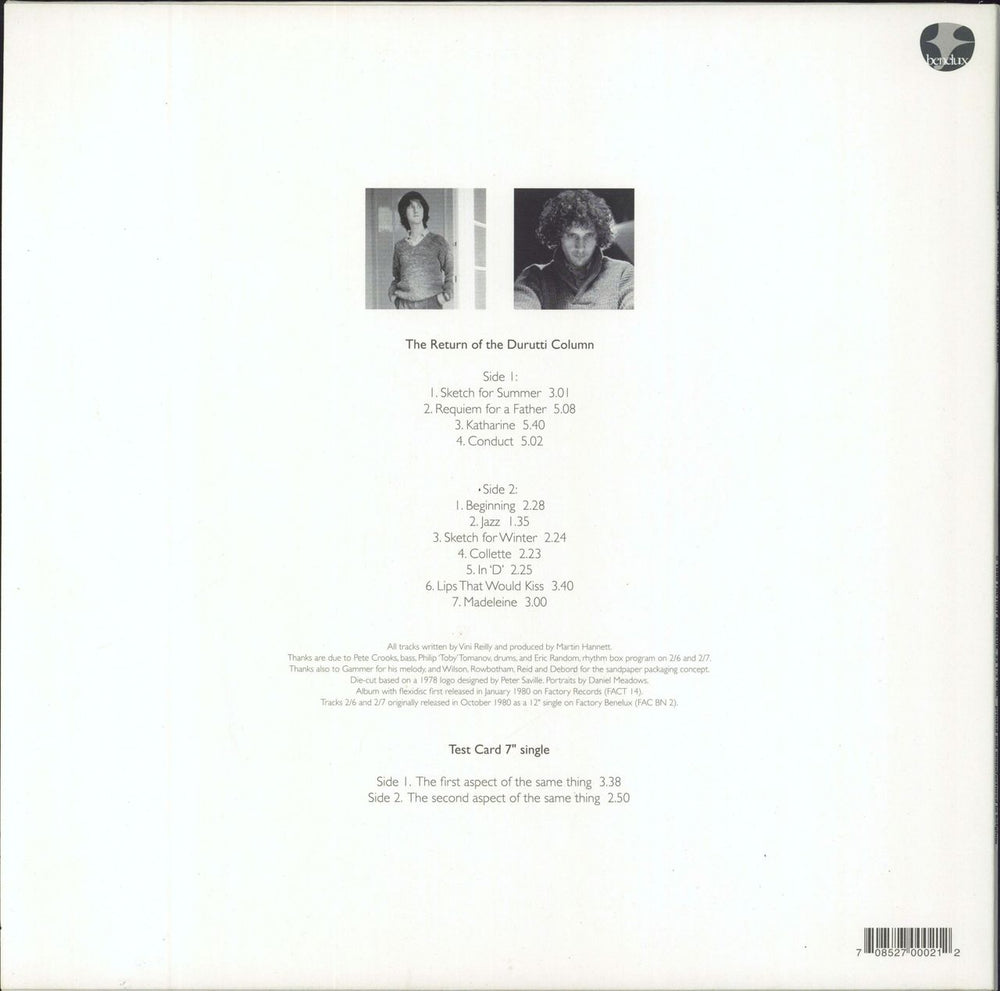 The Durutti Column The Return Of The Durutti Column + Bonus 7" UK vinyl LP album (LP record) 708527000212