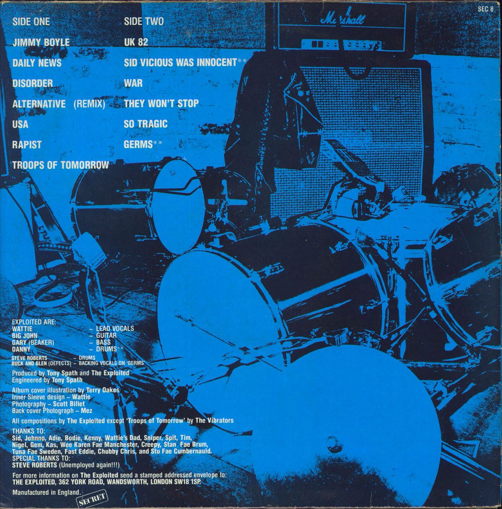 The Exploited Troops Of Tomorrow - VG UK vinyl LP album (LP record)