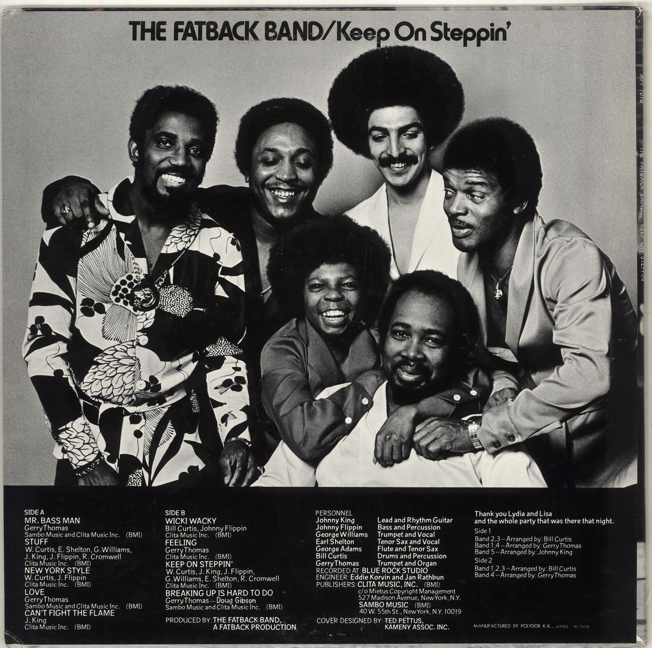 The Fatback Band Keep On Steppin' Japanese Promo Vinyl LP