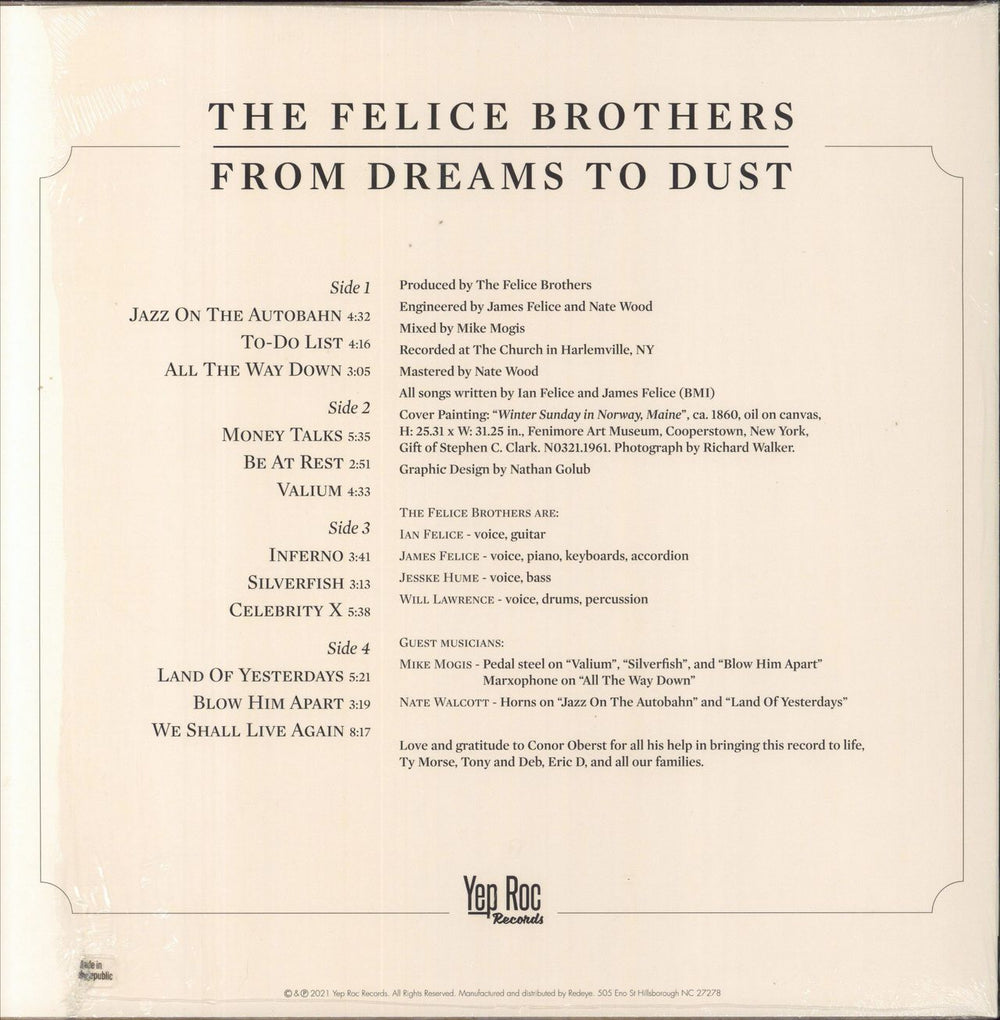 The Felice Brothers From Dreams To Dust - Hype-stickered - Shrink ...