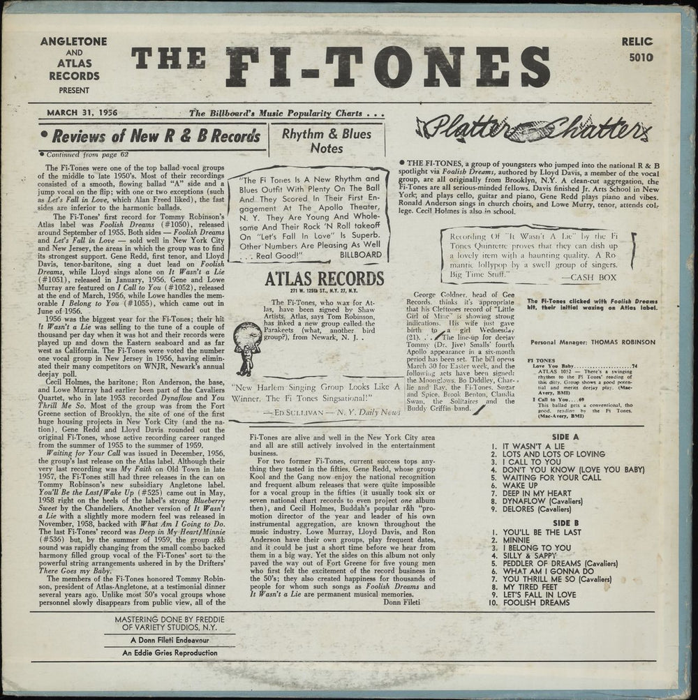 The Fi-Tones The Fi-Tones US vinyl LP album (LP record)