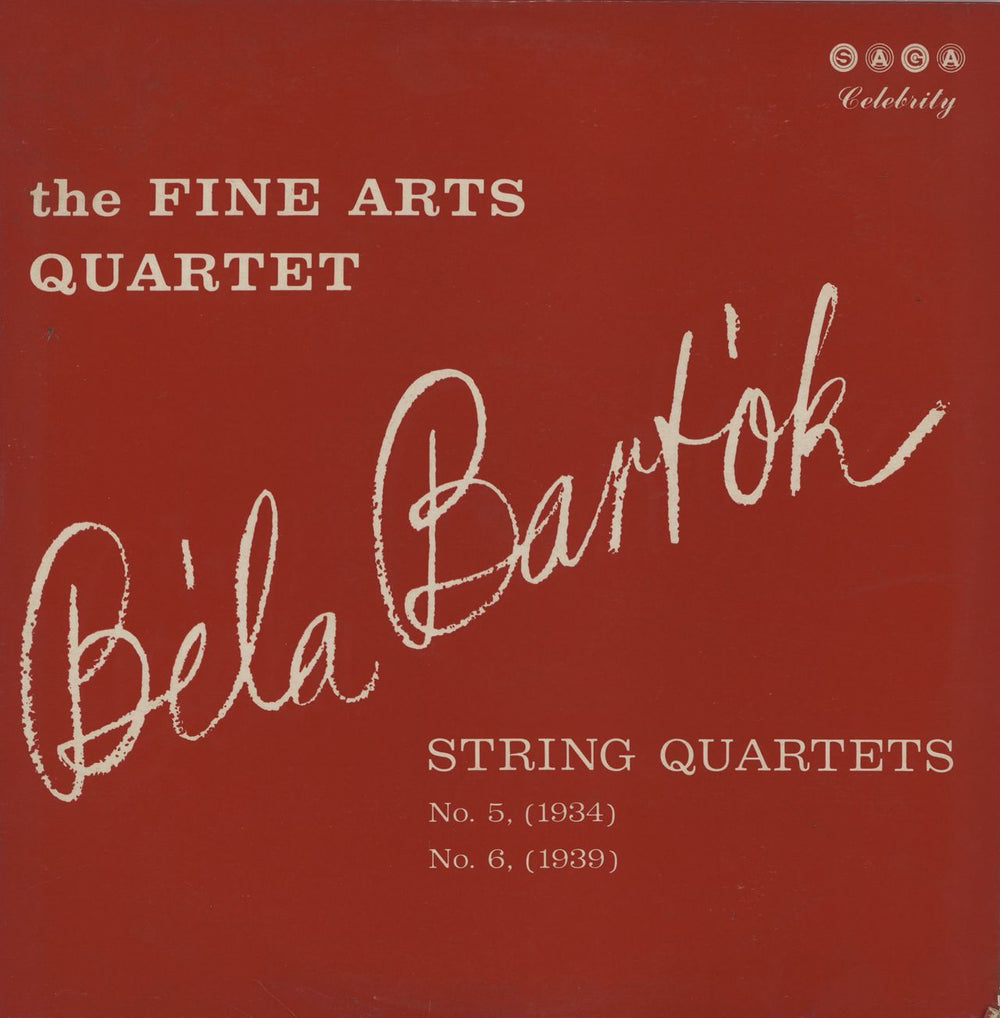 The Fine Arts Quartet Béla Bartók: String Quartets No. 5 & No. 6 UK vinyl LP album (LP record) XID5205