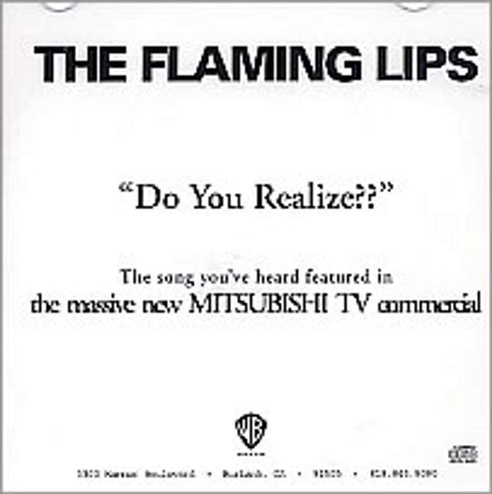 The Flaming Lips Do You Realize?? US Promo CD-R acetate CDR ACETATE