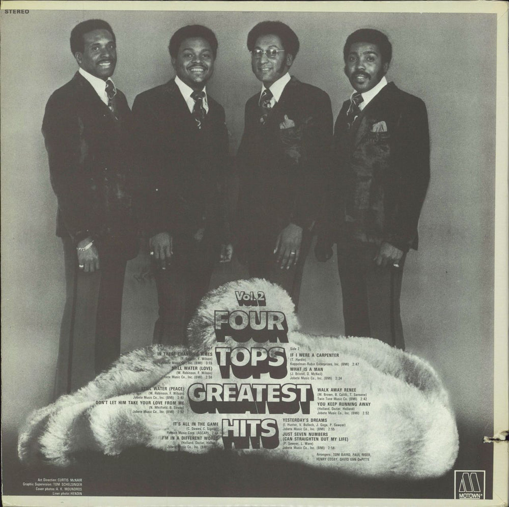 The Four Tops Greatest Hits Vol 2 US vinyl LP album (LP record)