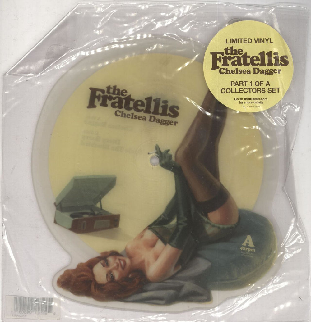 The Fratellis Chelsea Dagger - EX UK shaped picture disc (picture disc vinyl record) FALLOUTLP1