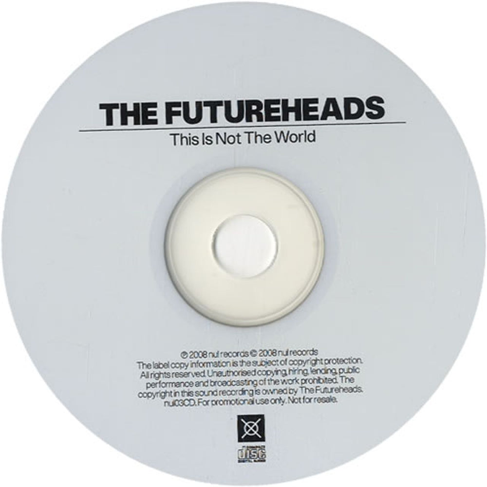 The Futureheads This Is Not The World UK Promo CD album (CDLP) FHDCDTH598184