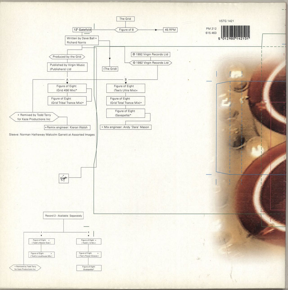 The Grid Figure Of Eight UK 12" vinyl single (12 inch record / Maxi-single) GRI12FI689040