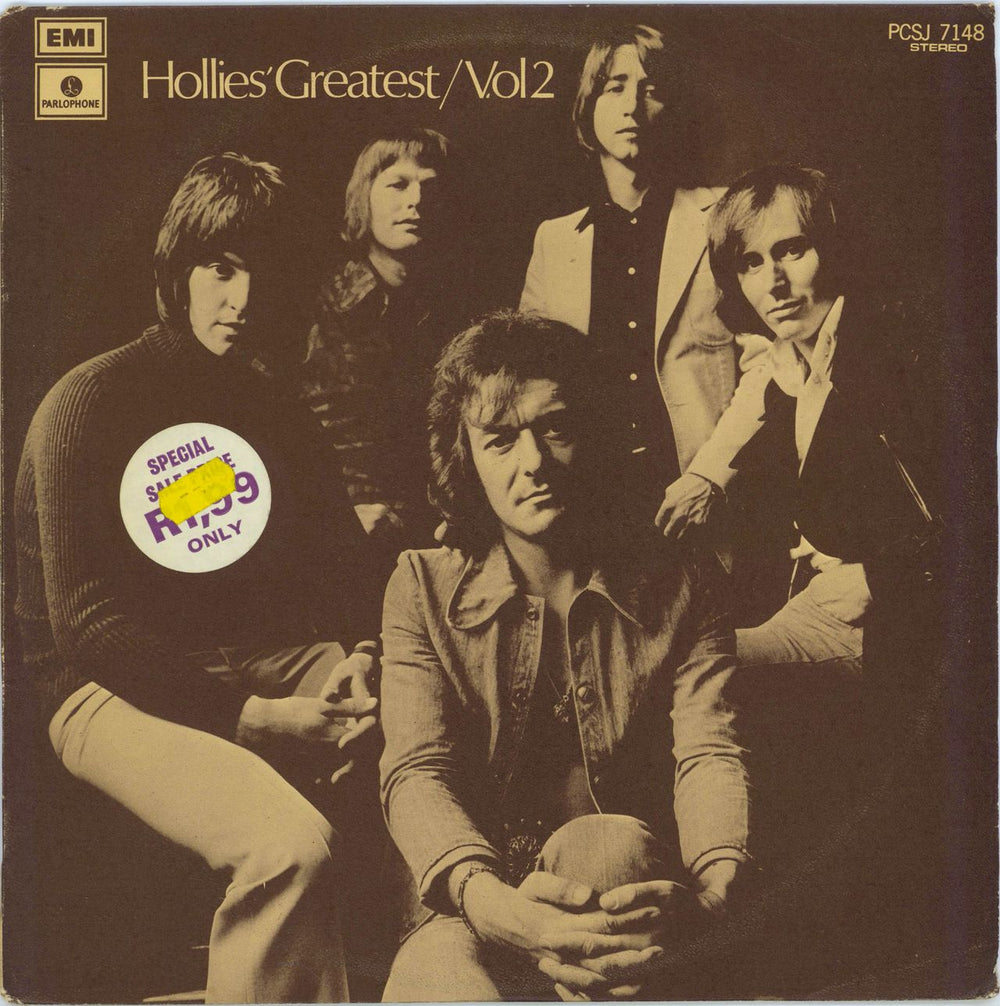 The Hollies Hollies' Greatest Vol. 2 South African vinyl LP album (LP record) PCSJ7148