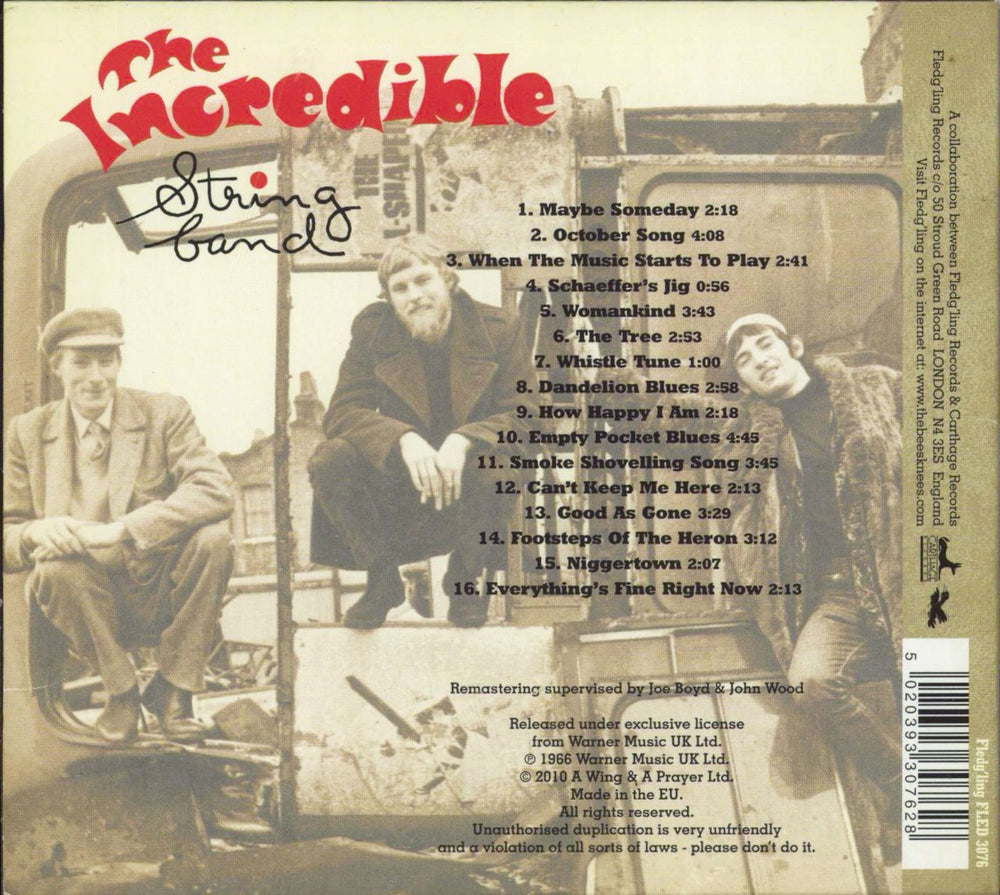 The Incredible String Band The Incredible String Band UK CD album (CDLP) 5020393307628