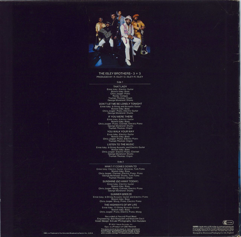 The Isley Brothers 3 + 3 (Three Plus Three) UK vinyl LP album (LP record)