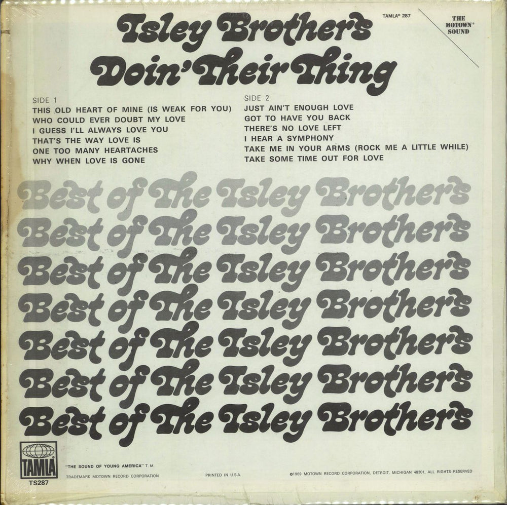 The Isley Brothers Doin’ Their Thing - shrink US vinyl LP album (LP record)