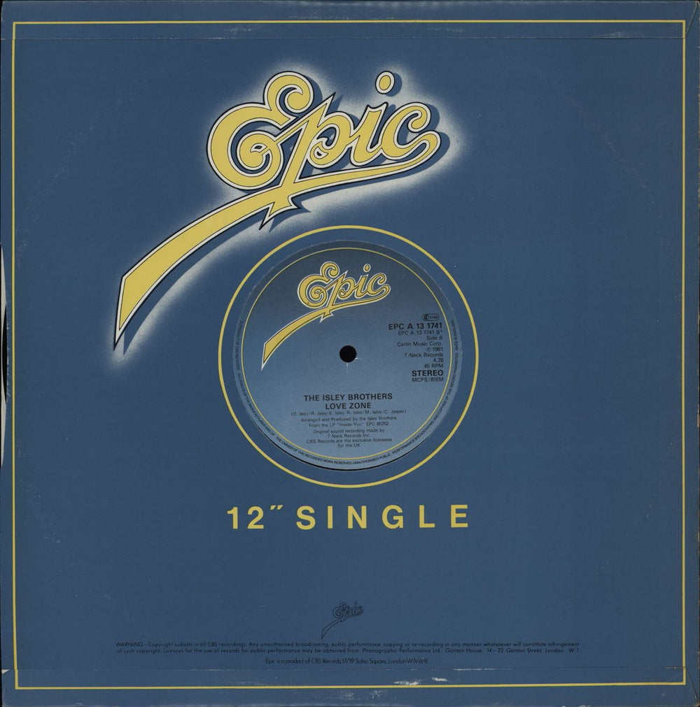 The Isley Brothers Inside You (Parts I & II) UK 12" vinyl single (12 inch record / Maxi-single)