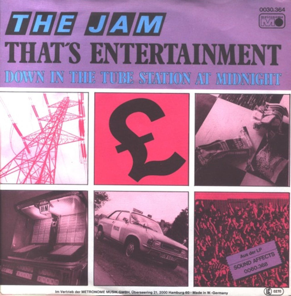 The Jam That's Entertainment - EX German 7" vinyl single (7 inch record / 45) 0030.364