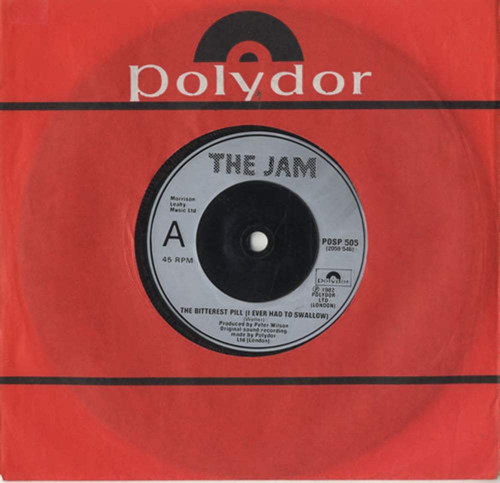 The Jam The Bitterest Pill (I Ever Had To Swallow) UK 7" vinyl single (7 inch record / 45) POSP505