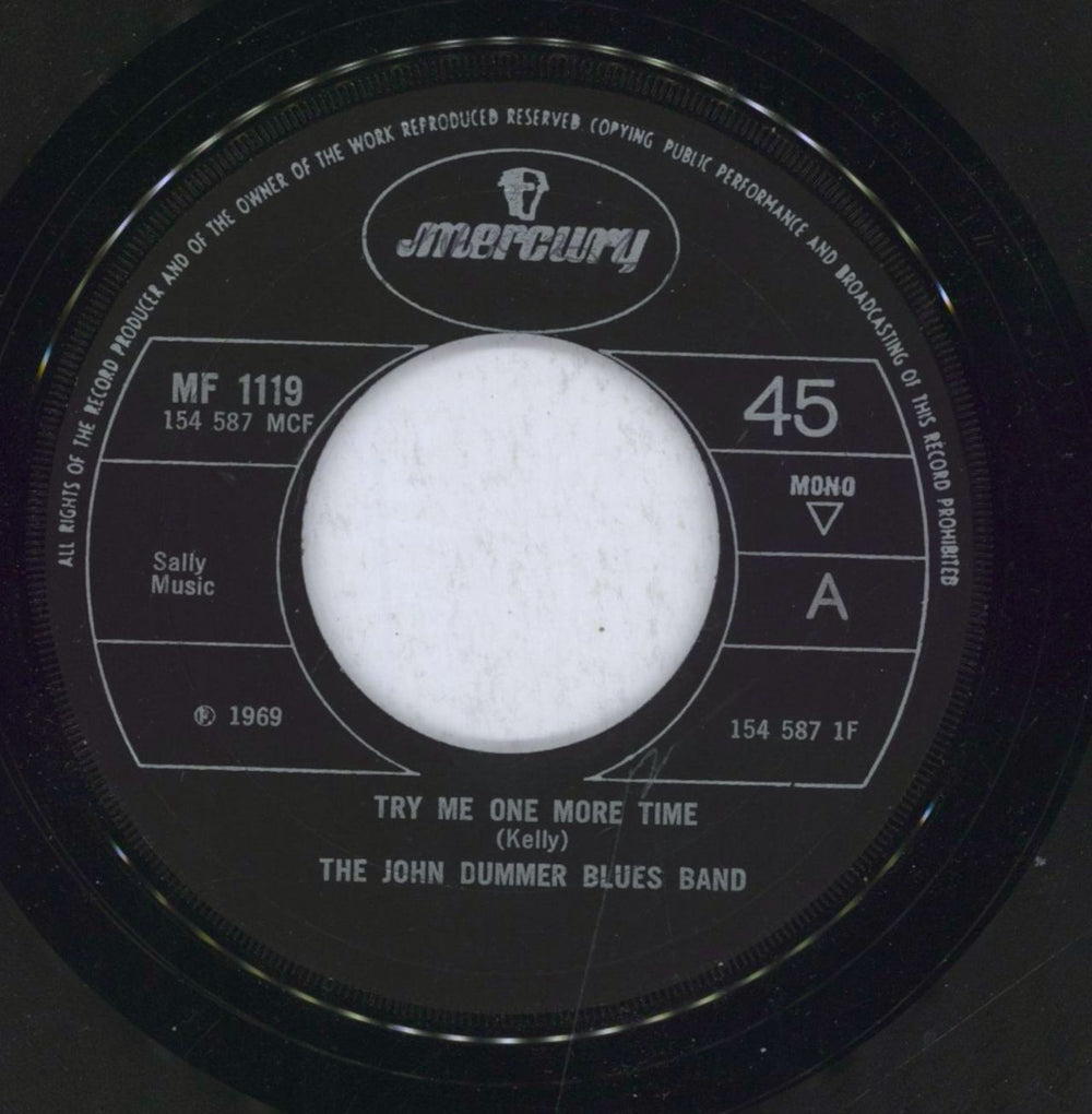 The John Dummer Blues Band Try Me One More Time UK 7" vinyl single (7 inch record / 45) MF1119