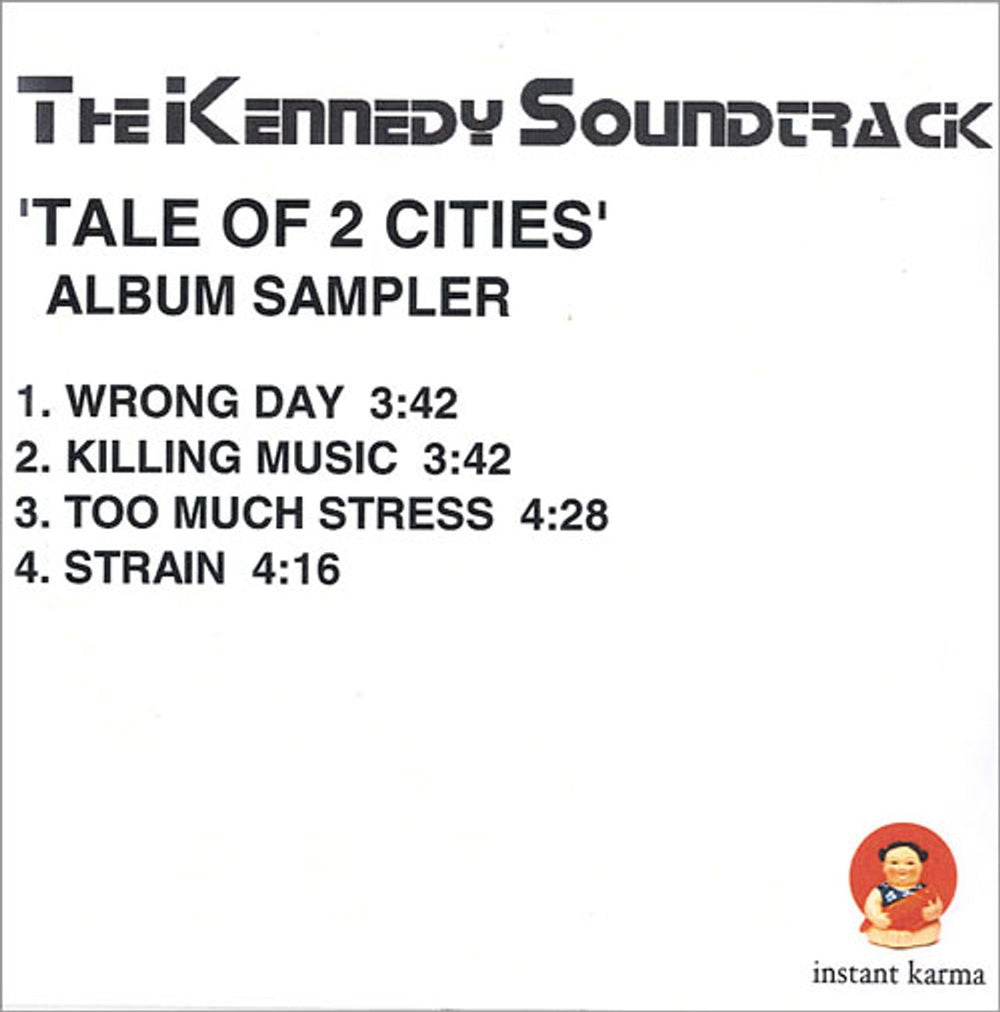 The Kennedy Soundtrack Tale Of 2 Cities - Album Sampler UK Promo CD-R acetate CD-R ACETATE