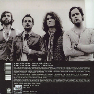 The Killers Read My Mind - Stickered Sleeve UK 7