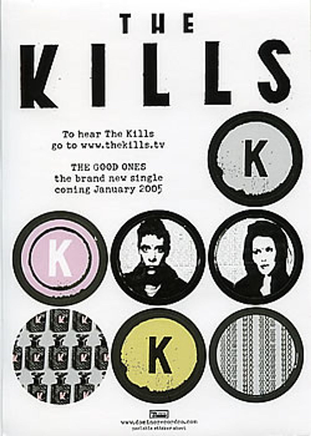 The Kills The Good Ones UK Promo memorabilia STICKER SHEET