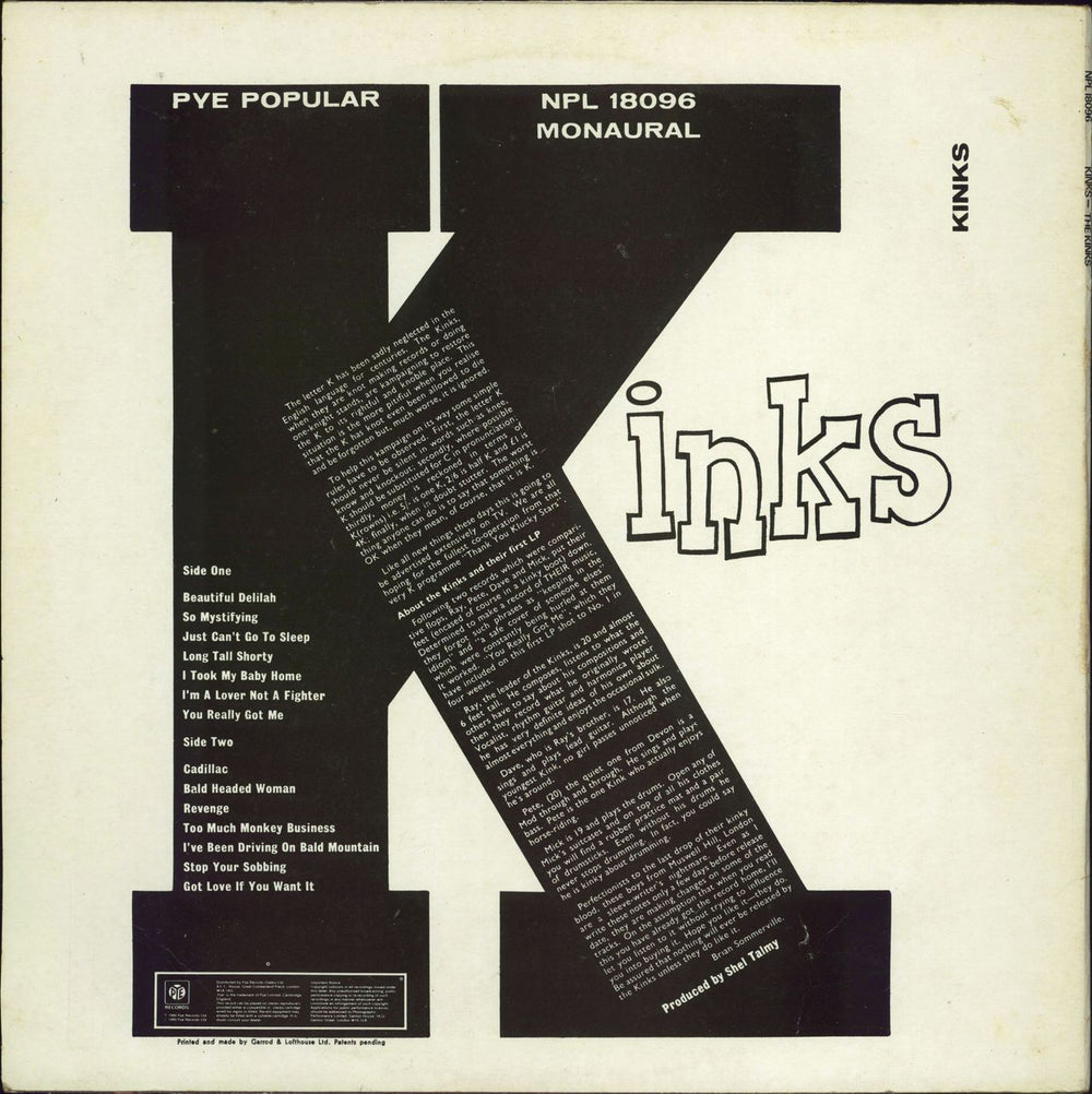 The Kinks Kinks - EX UK vinyl LP album (LP record)