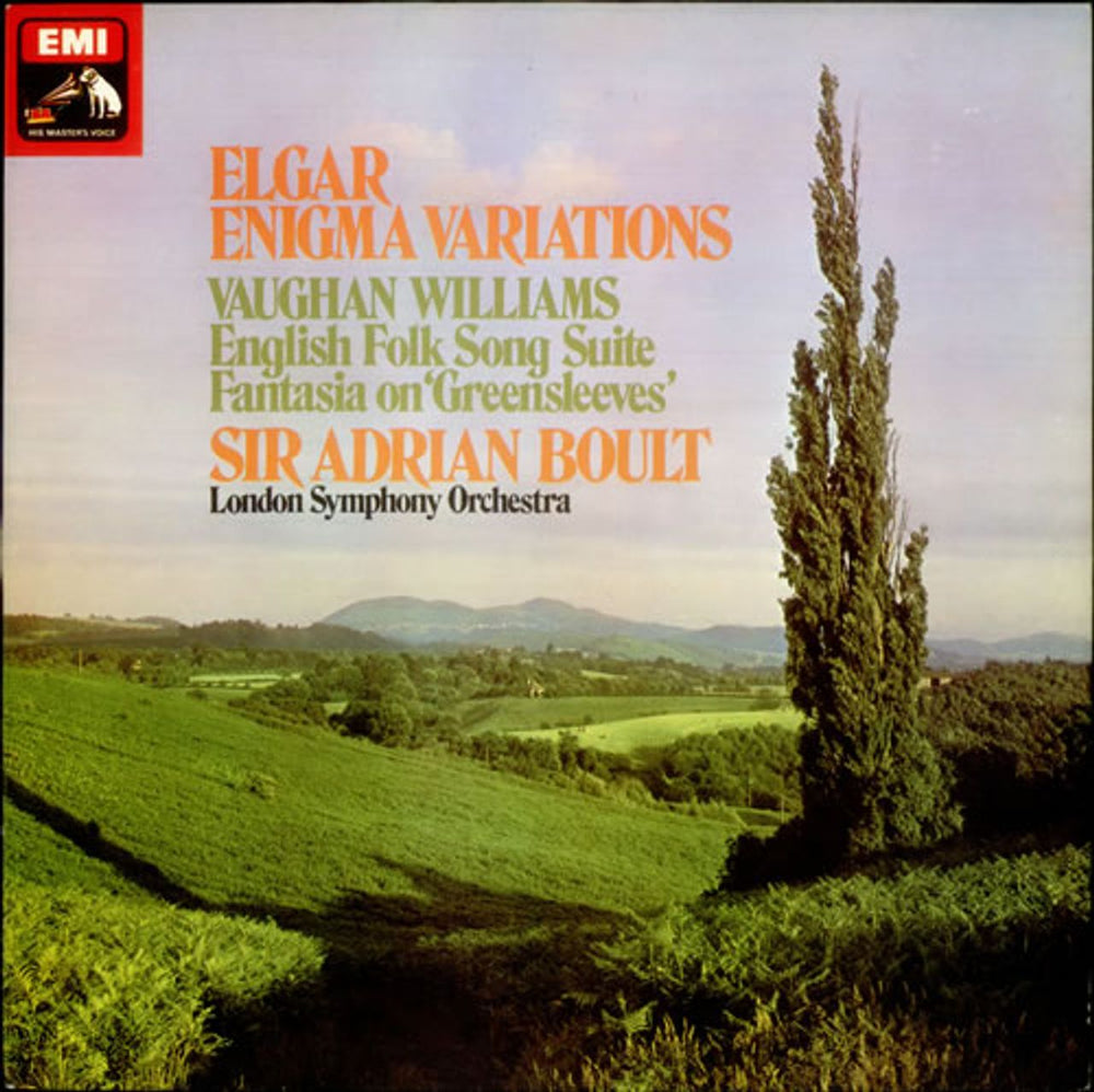 The London Symphony Orchestra Elgar: Enigma Variations / Vaughan Williams: English Folk Song Suite & Greensleeves UK vinyl LP album (LP record) ASD2750