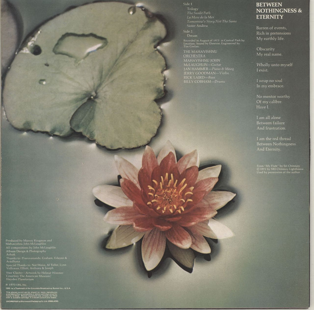The Mahavishnu Orchestra Between Nothingness & Eternity Dutch vinyl LP album (LP record)