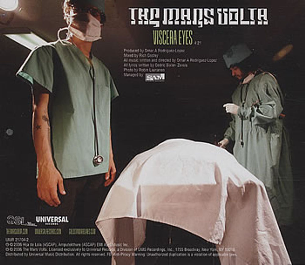 The Mars Volta Viscera Eyes US Promo CD single (CD5 / 5") RSOC5VI379589