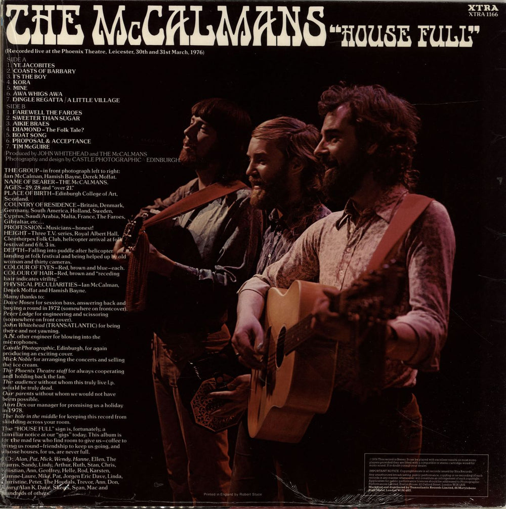 The McCalmans House Full UK vinyl LP album (LP record)