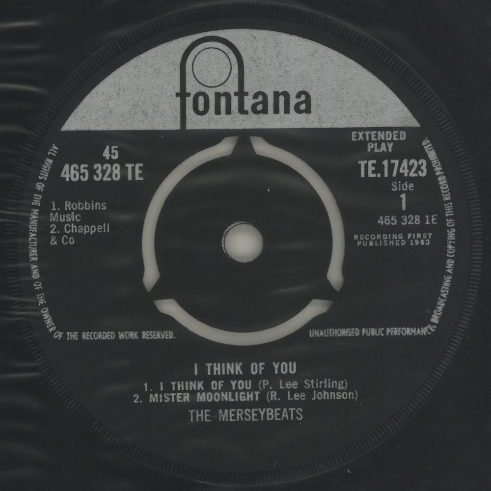 The Merseybeats I Think Of You EP - EX UK 7" vinyl single (7 inch record / 45) MSB07IT679621