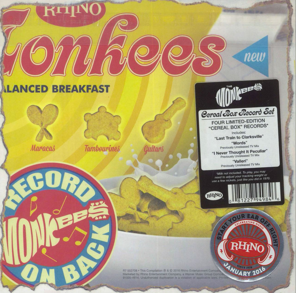 The Monkees Cereal Box Record Set US 7" vinyl single (7 inch record / 45) R7552708